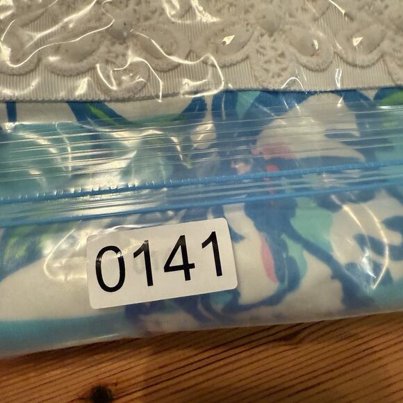 Lilly Pulitzer NWT Dress Sz 2 Serena Blue Tossing the Line Striped Floral Beaded - Picture 14 of 14